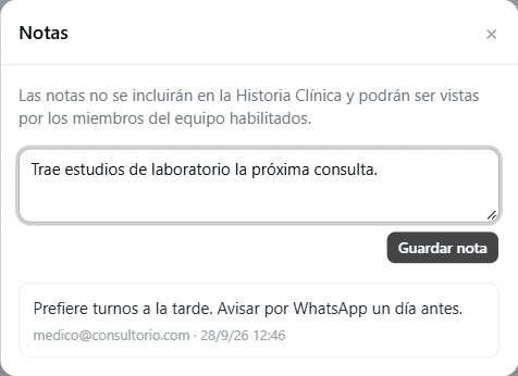 Notas internas