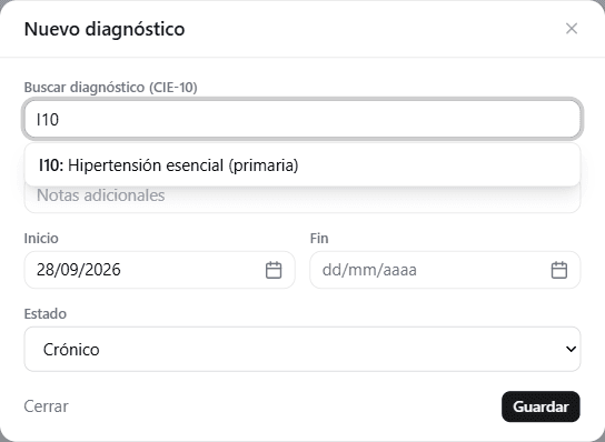 Nuevo diagnóstico