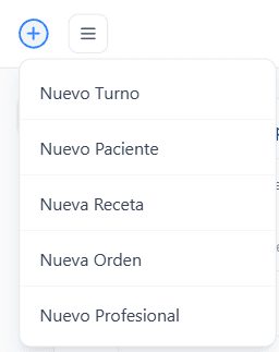 Crear rápido desde el botón +